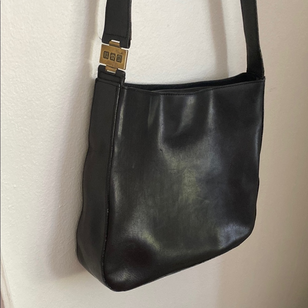 Ralph Lauren Black soft Leather Shoulder or Crossbody Bag - Picture 5 of 14